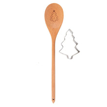 Load image into Gallery viewer, Christmas Tree Wooden Spoon Baking Set
