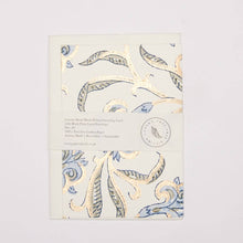 Load image into Gallery viewer, Hand Block Printed Greeting Card - Iris Glitz Blue Stone
