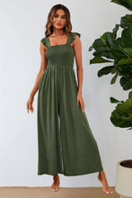 Load image into Gallery viewer, Frill Detail Strappy Jumpsuit In Olive
