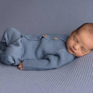 Newborn Knitted Set - Blue