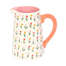 Load image into Gallery viewer, Tulip Print Spring and Mother's Day Ceramic Flower Jug
