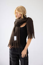 Load image into Gallery viewer, The Reykjavik Scarf with RWS Wool - Dark Chocolate - AW24
