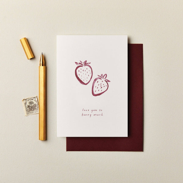 Love You Berry Much Valentine's Day Card | Cute Love Card