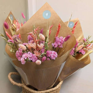 Pink Dried Flower Arrangements