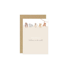 Load image into Gallery viewer, Safari Welcome to the World Baby Card
