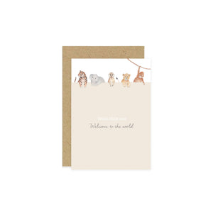 Safari Welcome to the World Baby Card