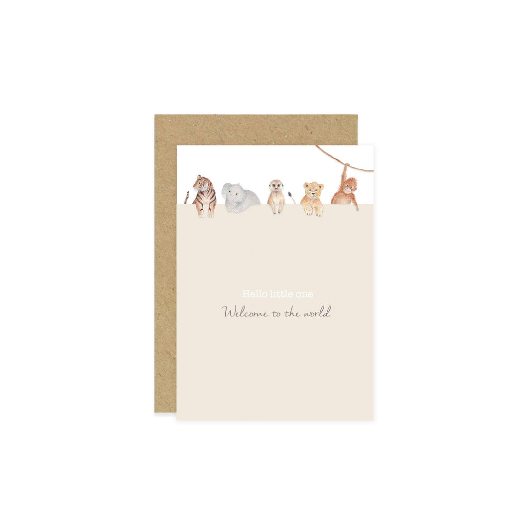 Safari Welcome to the World Baby Card