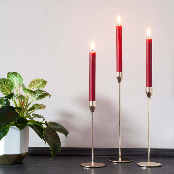 Burgundy 10 inch Dinner Candles x 6