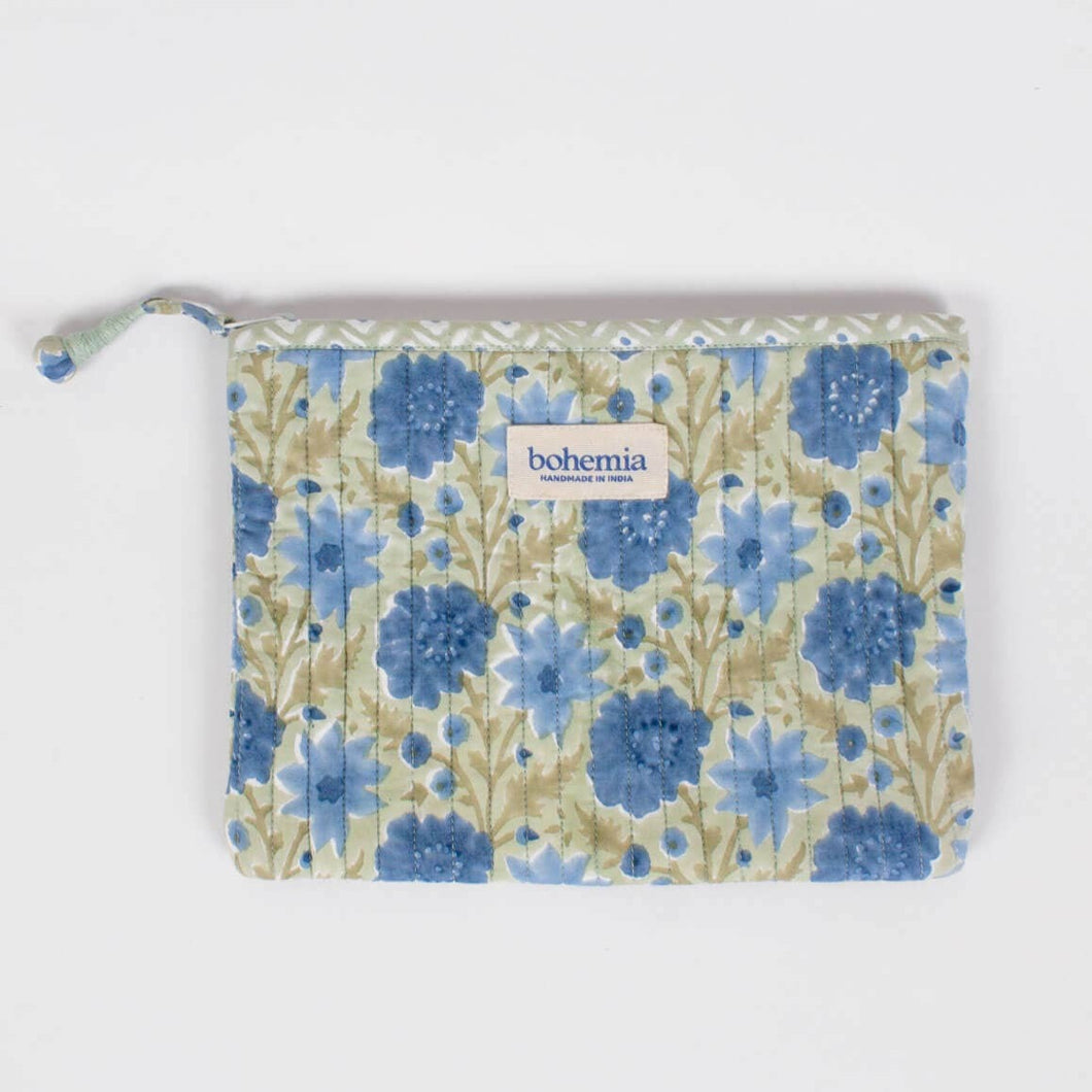 Floribunda Zip Pouch, Sage