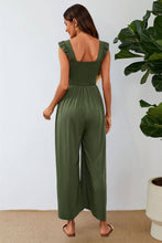 Load image into Gallery viewer, Frill Detail Strappy Jumpsuit In Olive
