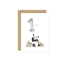 Load image into Gallery viewer, Panda 1st Birthday Card | Special Age Birthday Cards
