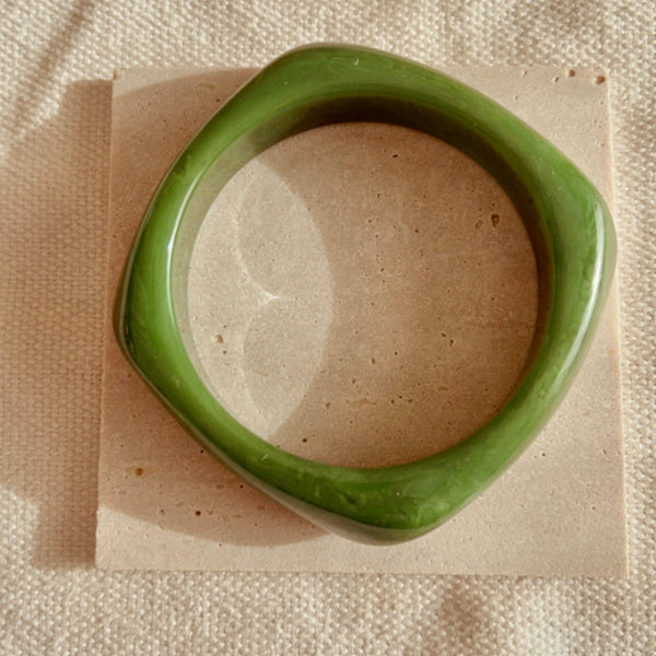 Acrylic Bangle - Avocado