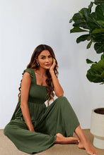 Load image into Gallery viewer, Frill Detail Strappy Jumpsuit In Olive

