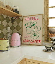 Load image into Gallery viewer, Coffee &amp; Croissants Kitchen Print
