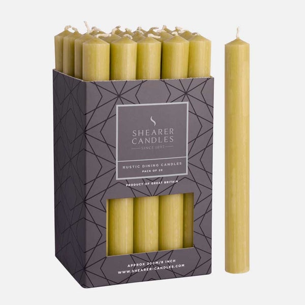 Olive 8 inch Dinner Candles - Individual