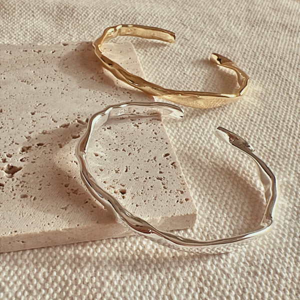 Gold Hammered Bangle