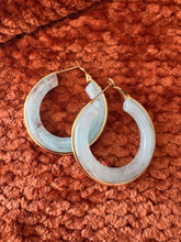Load image into Gallery viewer, Coloured gold hoops
