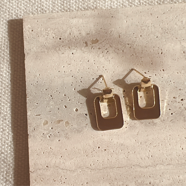 Small Coffee Earrings