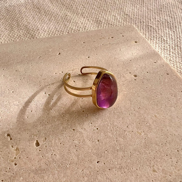 Stone Ring - Purple