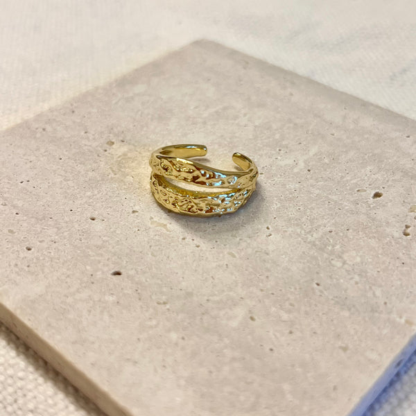 Hammered Split Ring