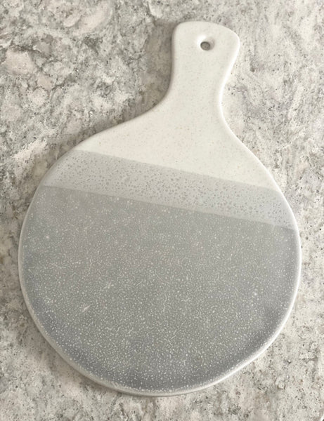 Grey Ceramic Circular Tray