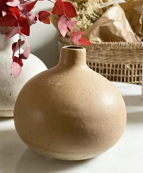 Terracotta textured vase