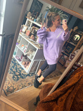 Load image into Gallery viewer, Lilac Oversized Jumper Dress
