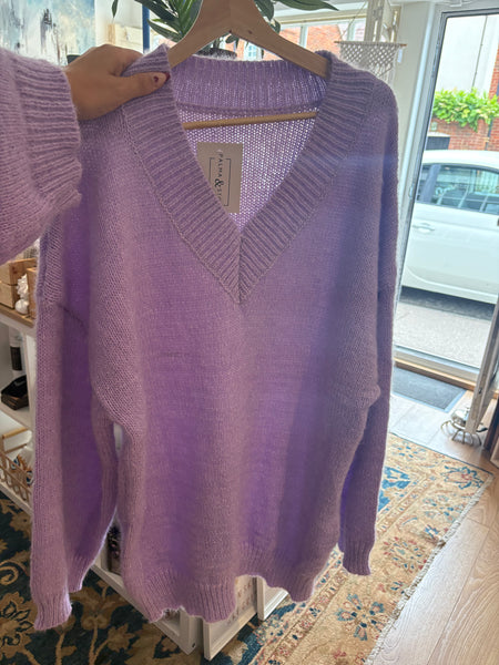 Lilac Oversized Jumper Dress