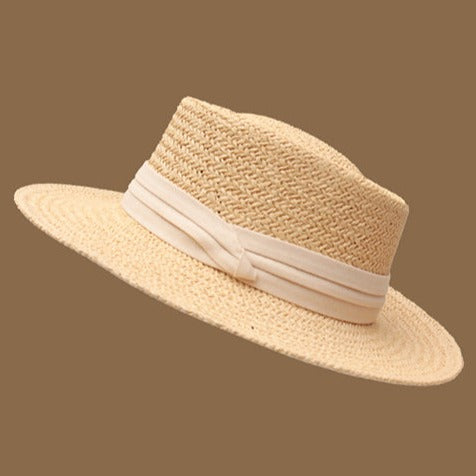 Summer Hat - Cream Ribbon