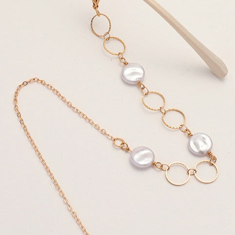 Gold & Pearl Sunglasses Chain