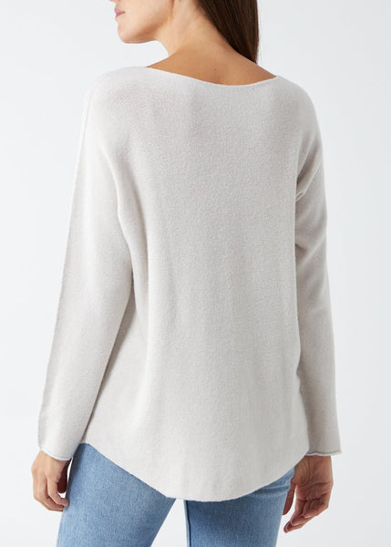 Soft V-Neck Jumper - Beige