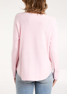 Boat Neck Soft Knit Jumper - Pink