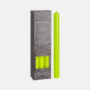 Lime Green 10 inch Dinner Candles x 6