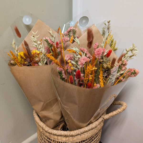 Orange Dried Flower Arrangements