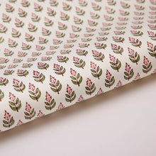 Load image into Gallery viewer, Hand Block Printed Gift Wrap Sheets - Buti Pink Stone
