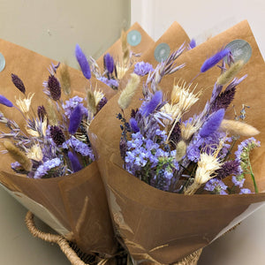 Purple Dried Flower Arrangements