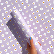 Load image into Gallery viewer, Lilac Daisy Birthday Wrapping Paper
