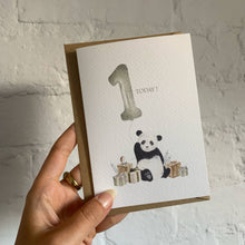 Load image into Gallery viewer, Panda 1st Birthday Card | Special Age Birthday Cards
