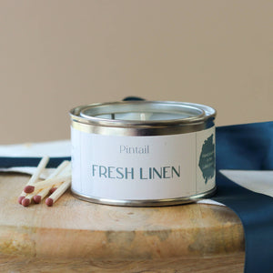 Fresh Linen Paint Pot Candles in Tins