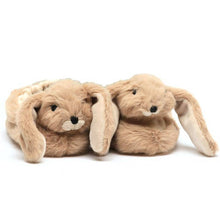 Load image into Gallery viewer, Baby Bunny Slippers Brown - 0-6months
