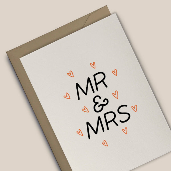 Mr & Mrs | Anniversary Card, Wedding Card, Engagement Card