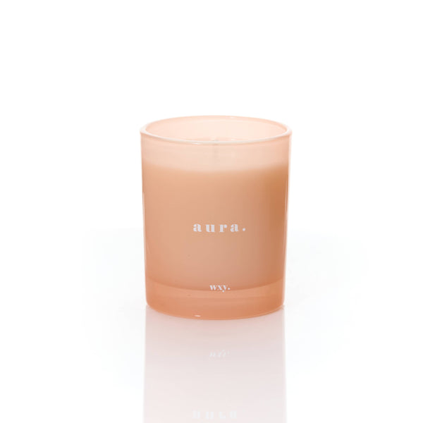 Aura Candle - White Woods & Amber Down
