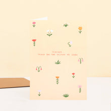 Load image into Gallery viewer, Floral Thank You Teacher Card
