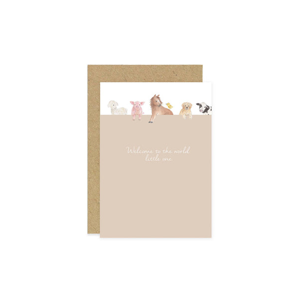 Farmyard Welcome to the World Baby Card | New Baby Cards