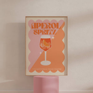 Aperol Spritz Cocktail Print