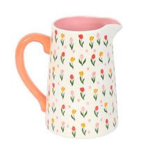 Load image into Gallery viewer, Tulip Print Spring and Mother's Day Ceramic Flower Jug
