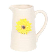 Load image into Gallery viewer, Hello Sunshine Ceramic Flower Jug with 3D Sunflower
