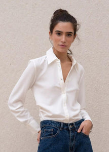 Fitted White Blouse