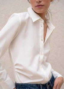 Fitted White Blouse