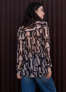 Sheer Animal Blouse